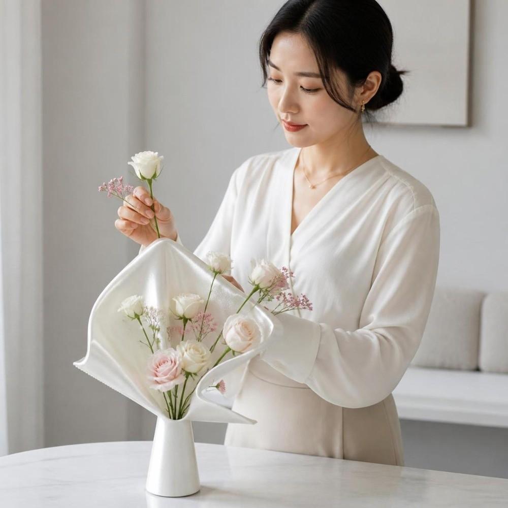 Irregular Flower Bouquet Vase Desktop Ornament Nordic Style Flower Display Container 3D Printing Desktop Flower Vase Gift