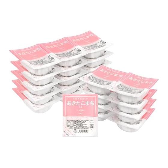 by Amazon Packed rice Akitakomachi from Akita Prefecture 180g x 24 pieces Low-temperature process rice