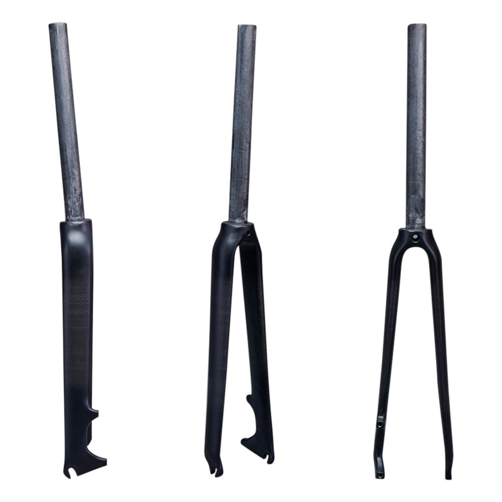 Full Carbon Fiber Bike Road Fork Bicycle Parts Hard Fork 700C Disc Brake Tapered / Straight Super light 400g +/_ 20g