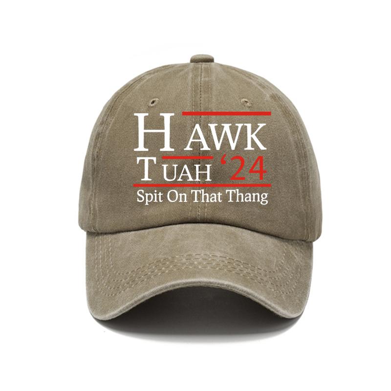 

HAWK TUAH Spit On That Thang Hat Чистый хлопок Trucker Hat Женская бейсболка чёрный
