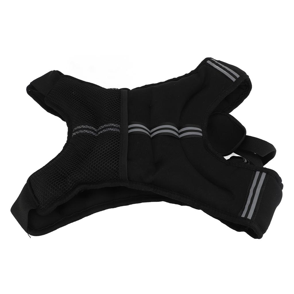 Weighted Vest 5KG Black Double Buckle Adjustable Workout Vest for Jogging Weightlifting