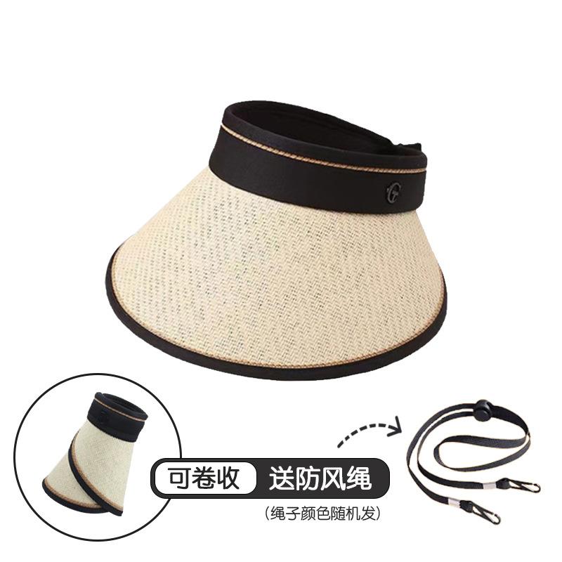 New big-brimmed sunscreen hat women's UV protection sun hat summer cycling women's roll top sun hat