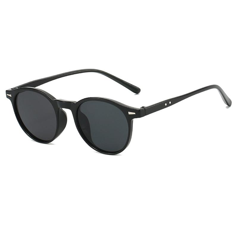 

Vintage Punk Round Vintage Sunglasses Women Retro Luxury Designer Sun Glasses for Female Oculos De Sol Shades UV400 As Picture черный серый