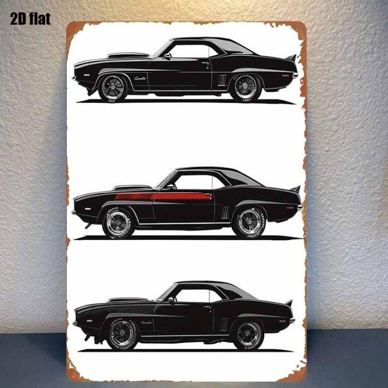 Vintage Metal Tin Sign Garage Decor Wall Art Poster