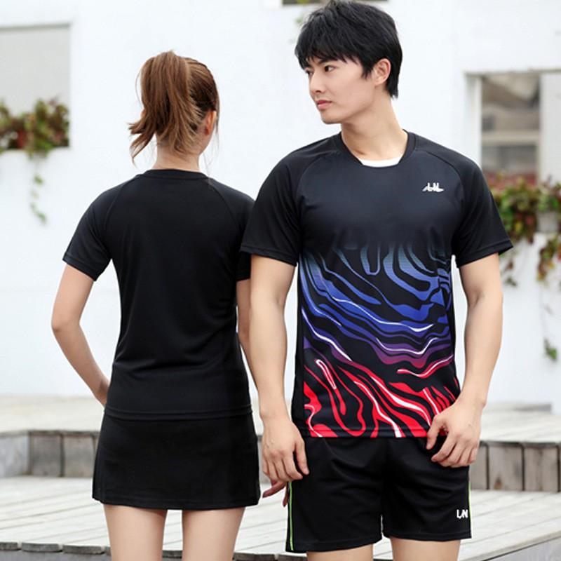 Unisex Badminton T-Shirt Kurzarm Schnelltrocknend Sport T-Shirt Training Wettkampf