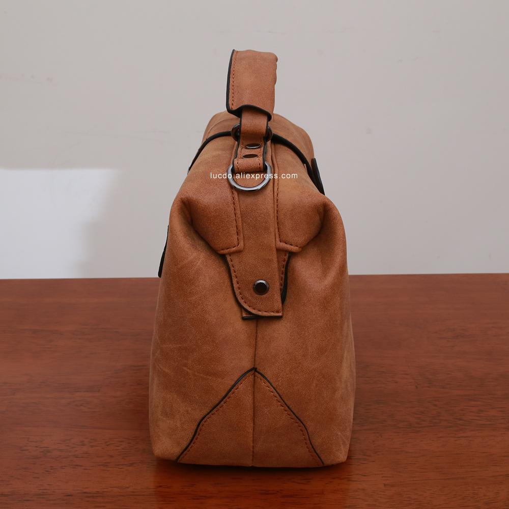 Doctor Diamond Kafes Kadın çapraz askılı çantalar büyük kapasiteli deri PU omuz çantası yeni