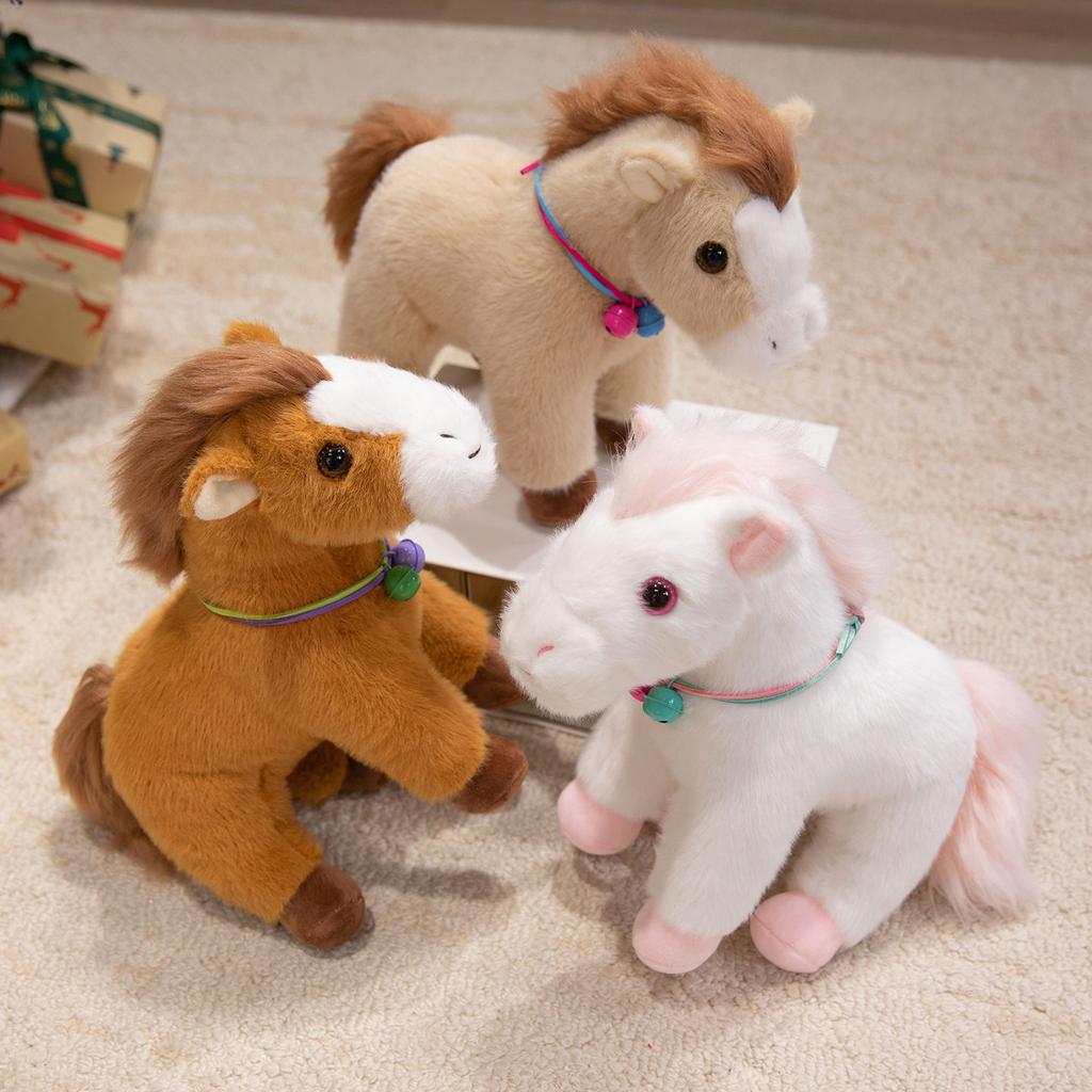 Cute Cute Bell Pony Doll Plush Toy Pony Zodiac Horse Doll Boy Soothing Rag Doll