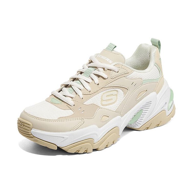Skechers Stamina V2 Mesh Synthetic Leather Casual Retro Low-Top Dad Shoes Women Sneaker Natural 149909-NMLT