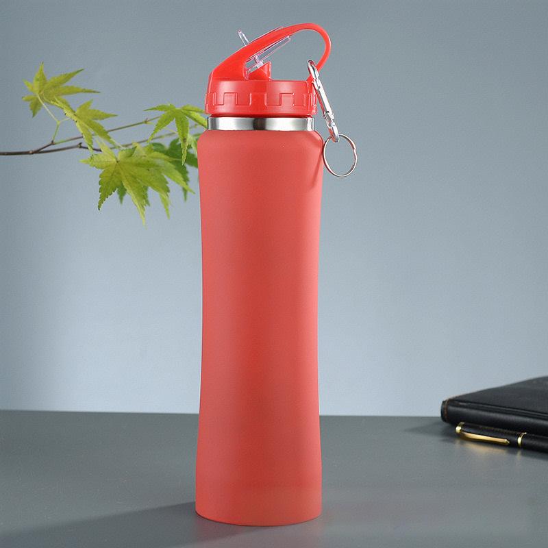 600ml Isolierte Edelstahl-Wasserflasche (304) mit Strohhalm, Hochwertige Fitness- & Fahrradflasche, Perfektes Geschenk für Männer und Frauen
