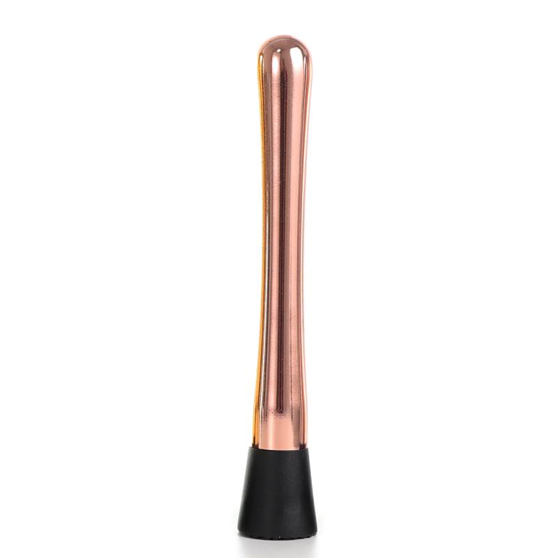 Muddler for Cocktails 8Inch Stainless Steel Cocktail Muddler with Grooved Nylon Head Fruit Crusher