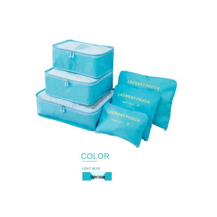 Travel Bag 6-Piece Set: Oxford Cloth Organizer for Underwear, Bras, and Shoes