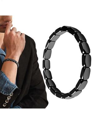 Stilvolles Hämatit-Armband für Männer - Maskuliner Handgelenkschmuck für Arbeit, Reise & Meditation - Perfektes Geschenk für Ehemann, Freund