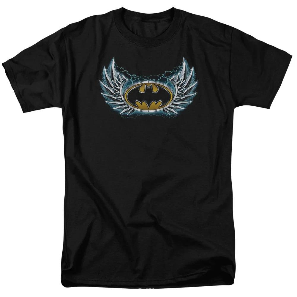 Comics BatUnisex Steel Wings Logo Black TShirt S