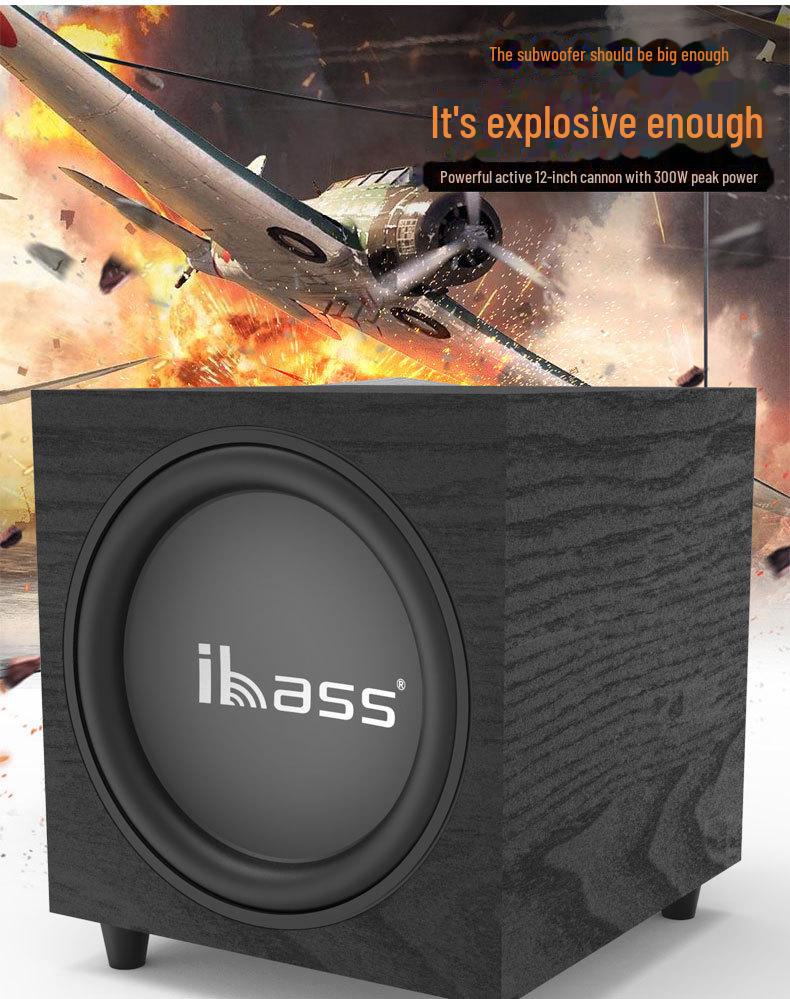 Amplificator încorporat de 12 inch, subwoofer activ pentru home theater