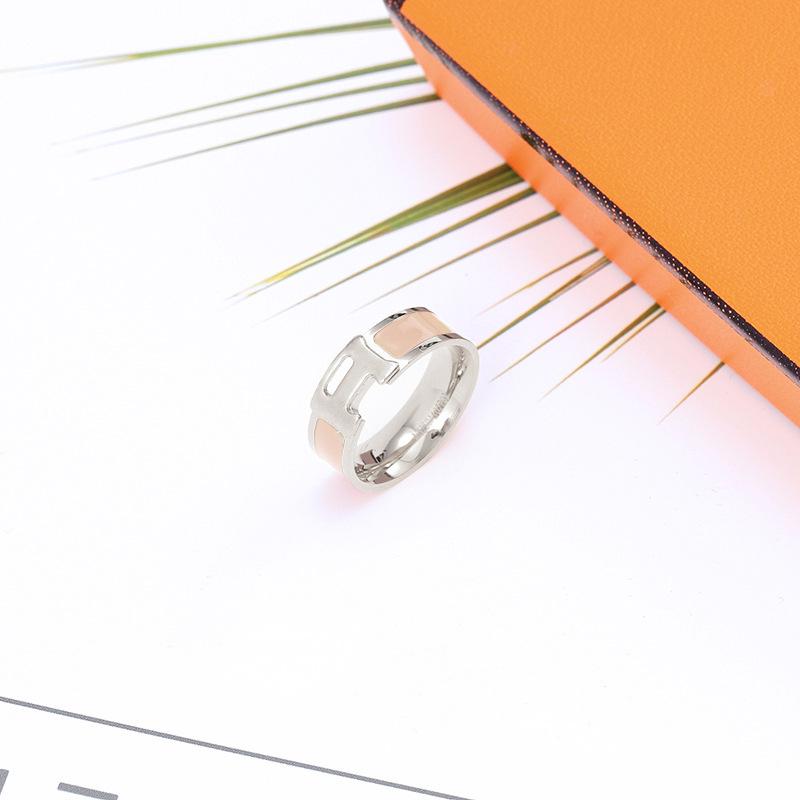 Řemeslný prsten s písmenem H, prsten, který nebledne, dámský smaltovaný prsten pro pár, módní všestranný písmenový šperk 2025