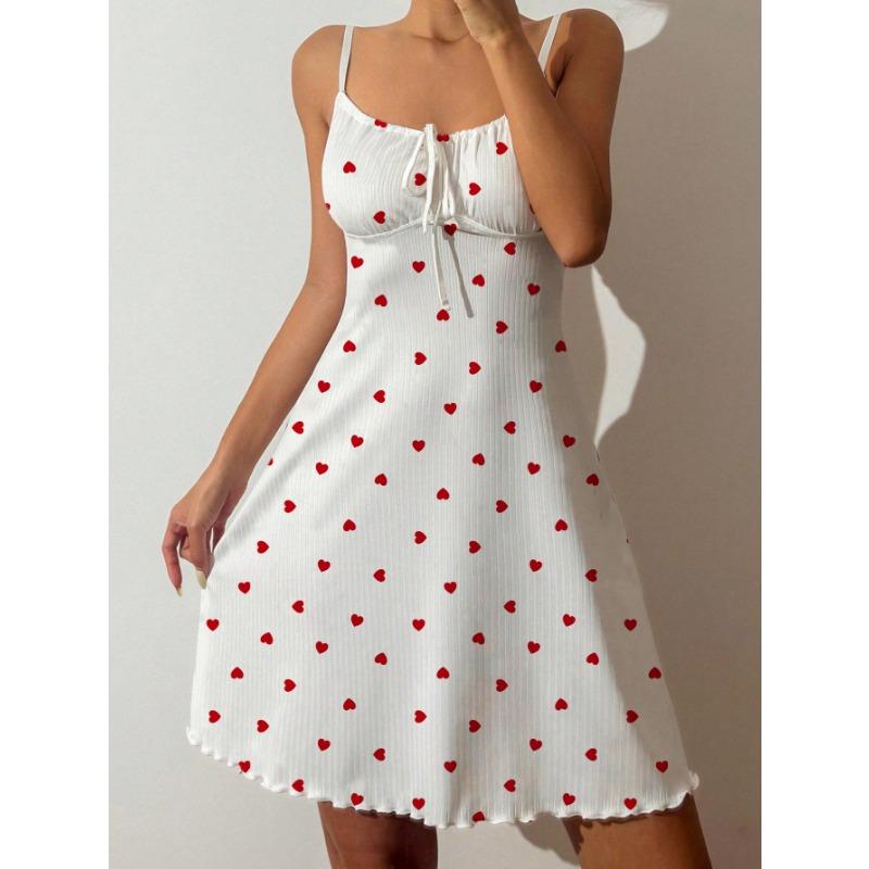 Verão Mulheres Roupa de Dormir Roupas de Casa Sexy Estampa Love Camisola Roupa de Dormir casual slim fina Sem Mangas alça Camisolas feminina