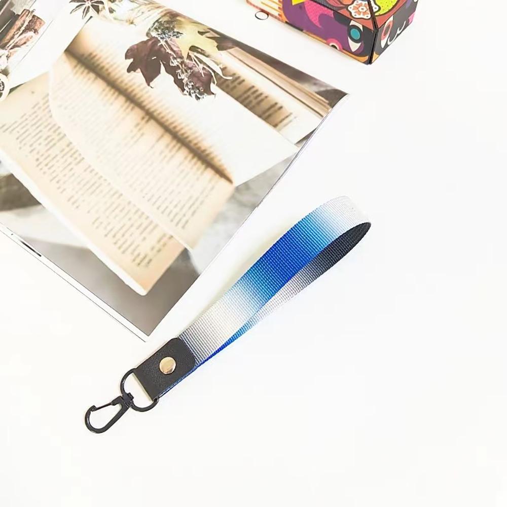 Trend Color Ribbon Short Mobile Phone Lanyard License Key Chain Anti-fall Wrist Rope