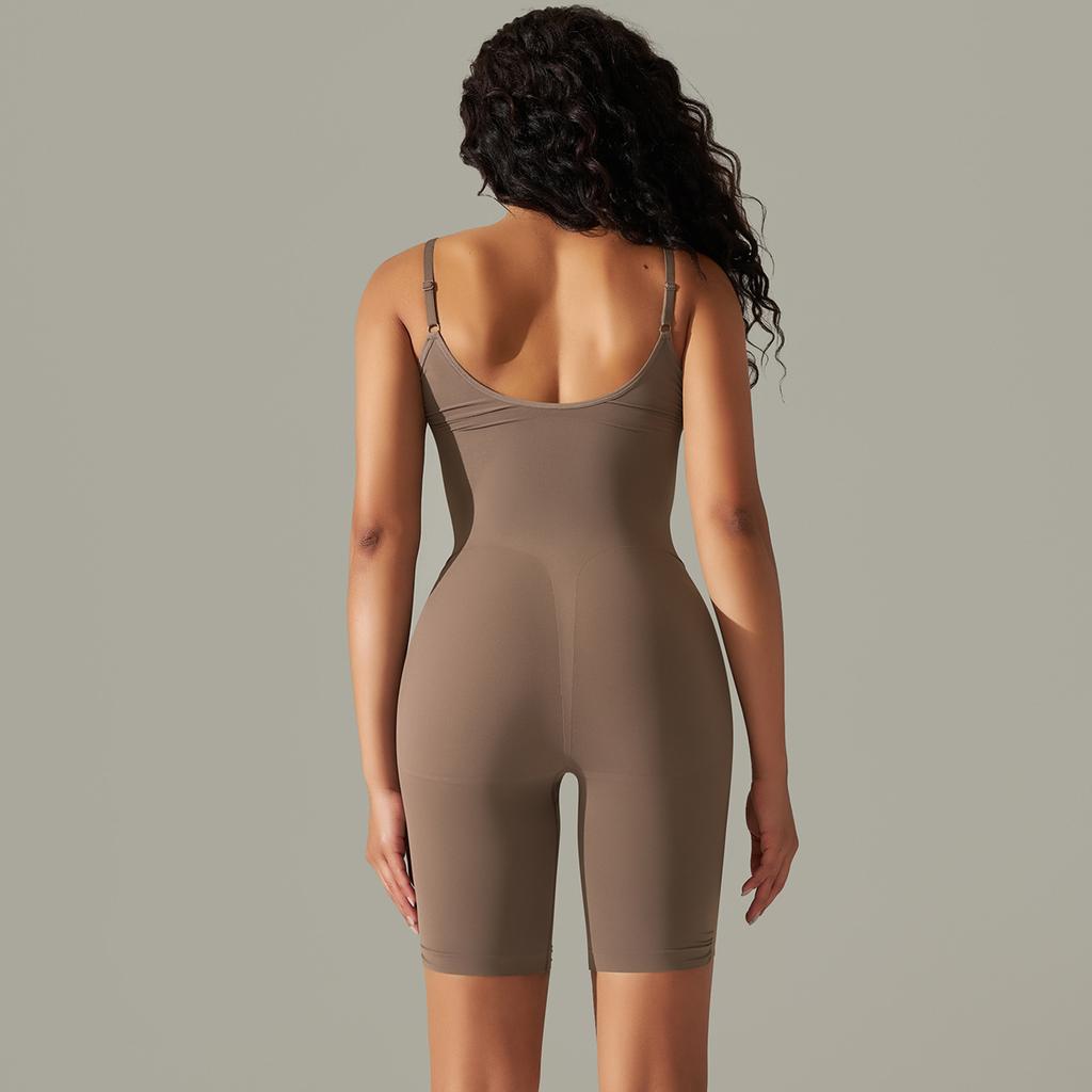 Seamless And Sexy Peach Hip One-piece Suspender Yoga Jumpsuit, Shapewear, Fitness Exercise Back Yoga Suit