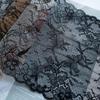 4m Black Lace Trim, Non-Stretch, 20cm Wide