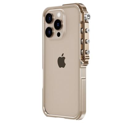 Luxusní pouzdro s rámem z hliníkové slitiny pro iPhone 16 15 Pro Max 16Pro 15Pro Mechanický kovový nárazuvzdorný ochranný kryt