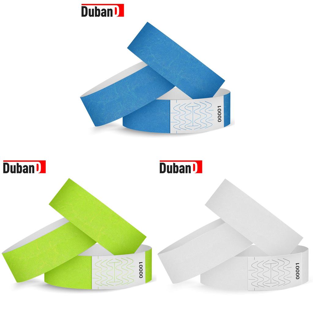 Waterproof Dupont Paper Wristbands With Uv Printing For Childrens Playground And Pool Access