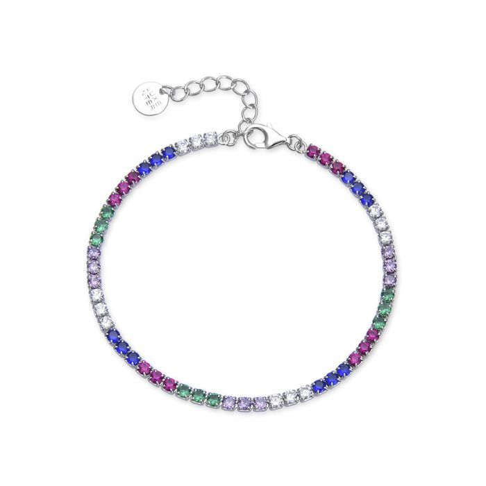 Bracelet - LUXENTER - Tahu - Argent 925 - Zircone Multicolore - Plaqué Rhodium