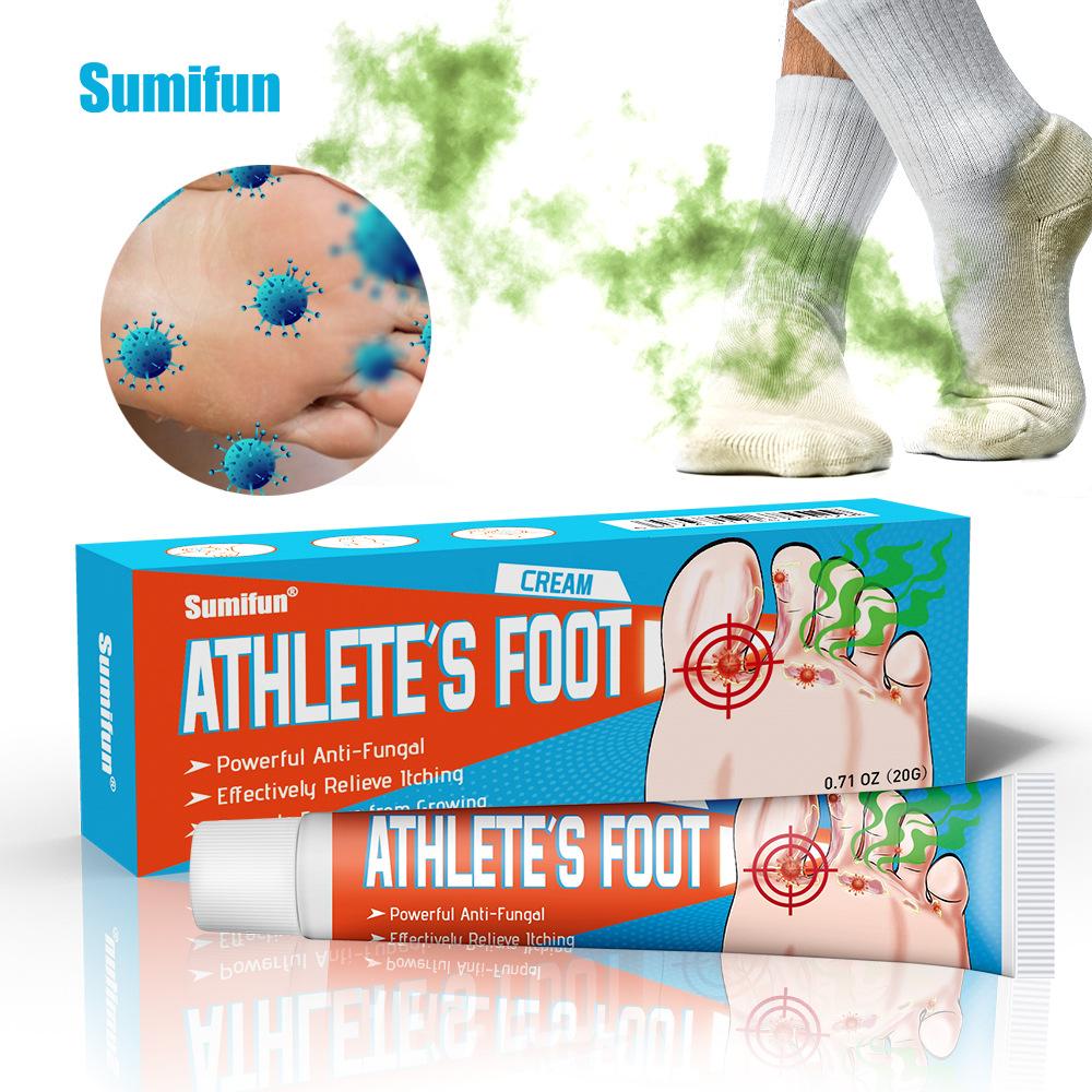 Sumifun 20/40/100 ML Fußjuckreiz Lindernde Creme Reduziert Fußgeruch Schweißbildung Schälen Löst Fußpilz Beschwerden Bakteriostatische Salbe