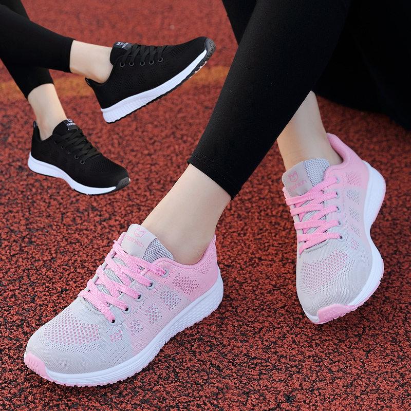 Autumn sports shoes running shoes mesh breathable lightweight travel shoes student soft-soled casual shoes