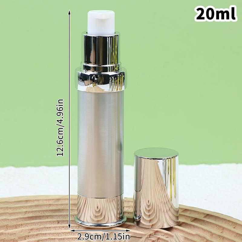 10Ml15Ml20Ml Gold/Silver Empty Refillable Airless Vacuum Pump Cream Lotion And Spray Portable Bottle Sample Packing Dispenser