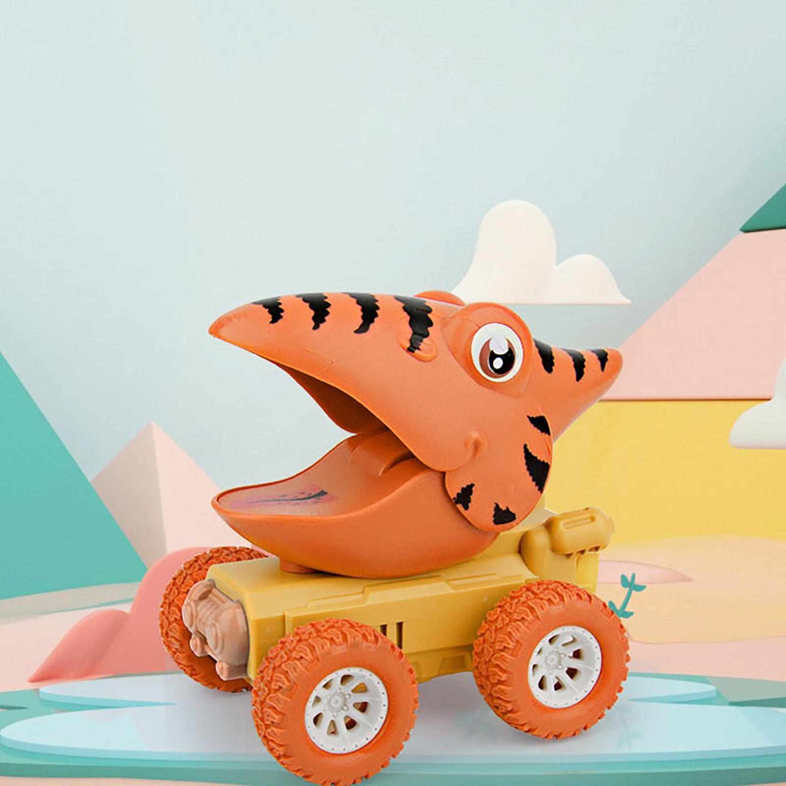 

Children s Cartoon Elastic Dinosaur Pull Back Car 3-9 Years Old Boy And Girl Toy
