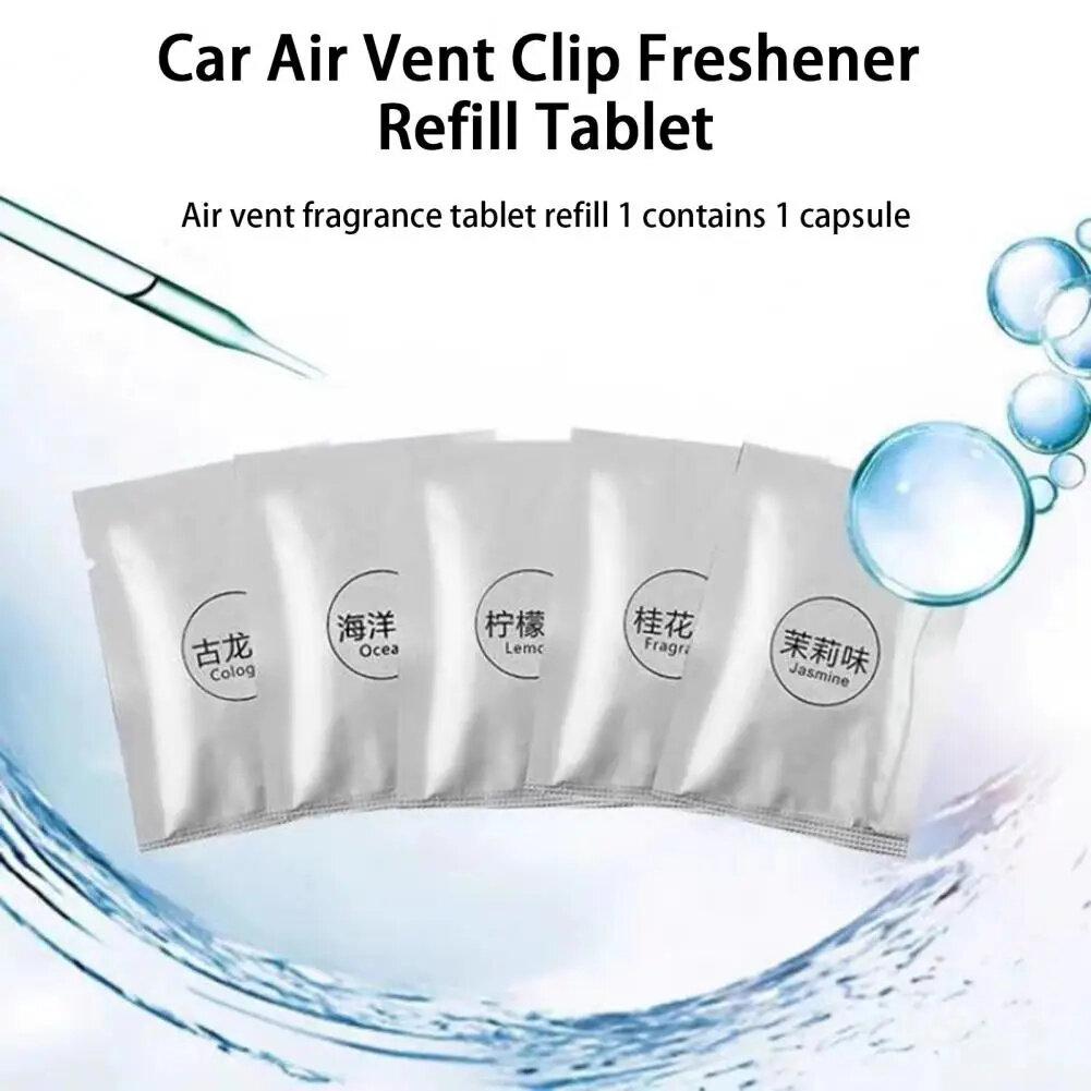 1/5/10Pcs Solid Car Perfume Refills Car Air Vent Clip Replacement Pads Fragrance Freshener for Pilot Bear (Ocean/Rose/Lavender/Lemon/Cologne/Fragrans)