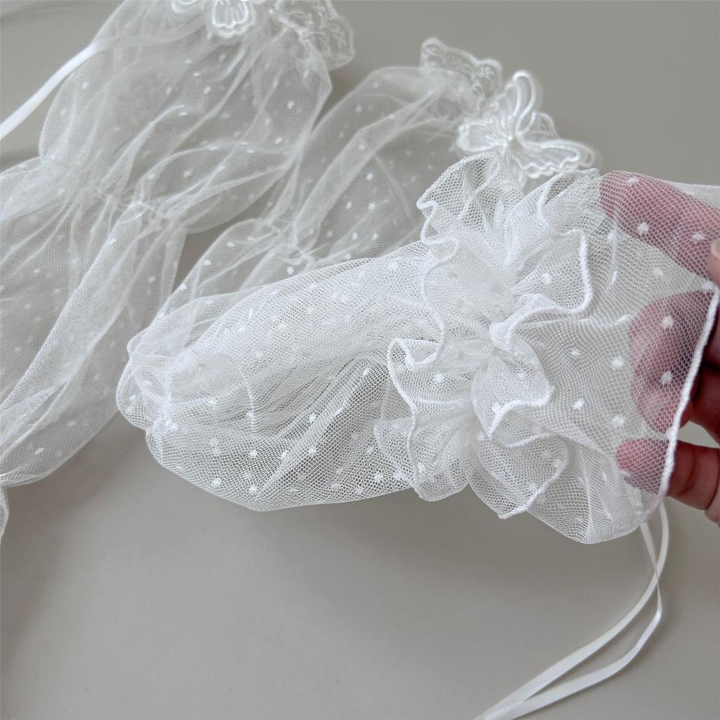 Mesh Arm Sleeves Elastic Cuffs Wedding Gloves Long Sheer Arm Covers Fingerless Bridesmaids Gloves For Formal and Casual