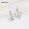 New Design 14K Gold Plated Brass Spade Shiny Crystal Zircon Pendant For DIY Women Handmade Jewelry Making Accessories Supplies