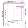 Sideboard Concrete Grey 69.5x34x90 cm Engineered Wood
