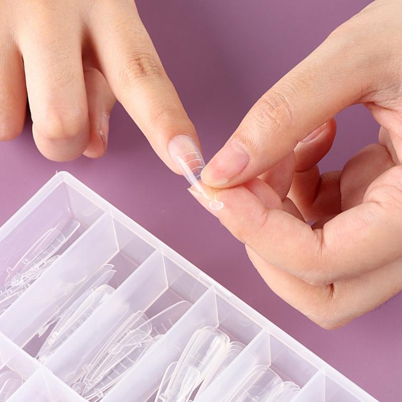 Poly-Extension Gel Dual Nail Form Builder Nail Gel Nail Molds Oval False Nail Tips for Gel Manicure Nail Art Designs