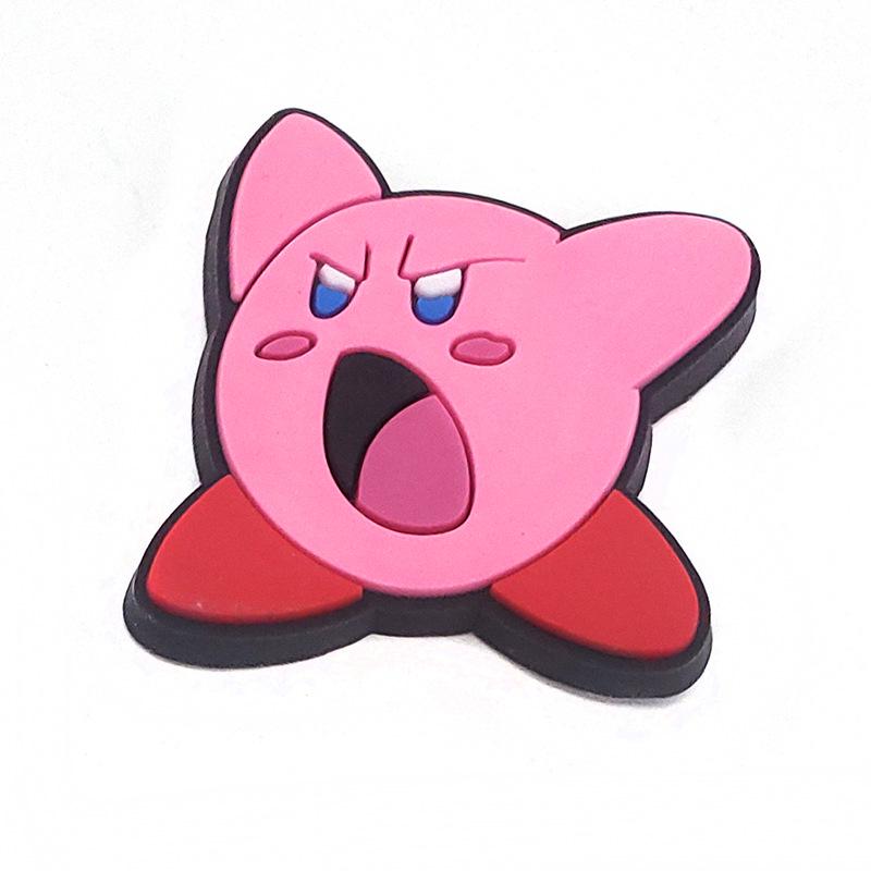 Детские милые розовые клоги Kirby с пряжками-цветочками - Декоративные, съемные аксессуары для садовой обуви