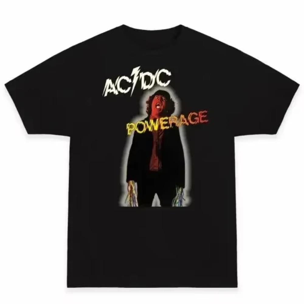 Hot New Trendy ACDC 2025 Men's Summer Graphic Print T-shirt Man Woman Short Sleeved Luxury Tees Clothing Loose Cotton Soft Tops