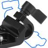 1 Set Photography Expansion Board 15mm Tube Clamp Mount Aluminum Alloy Accessory Mount Camera Gear with Screw Black