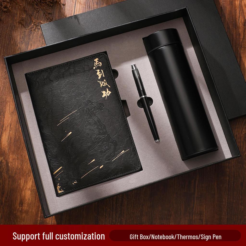 2026 Year of the Horse Business Notebook Gift Set: Custom Corporate Meeting Record and High-Value Souvenir