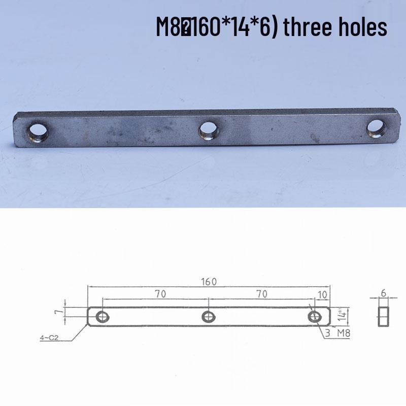 304 Stainless Steel Multi-hole Rectangular Nut for Aluminum Profiles, Square Double Hole, Available In Sizes M4, M5, M6