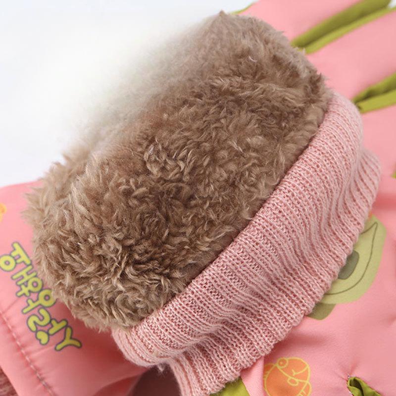 Children's Warm Gloves for Winter Plus Velvet Thickened Ski Gloves for Students Cycling Waterproof and Cold Resistant Gloves for Boys and Girls