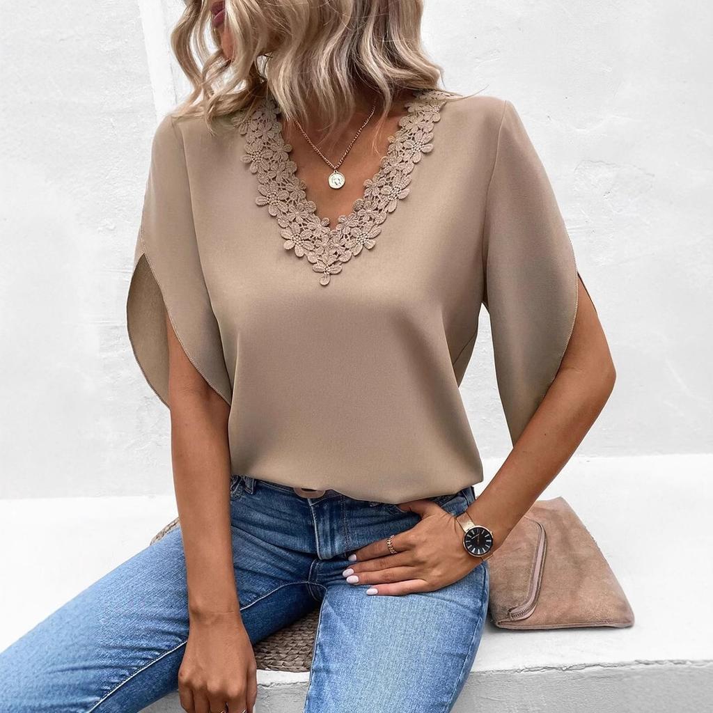 Travel New Women'S Retro Printed Shirt Casual Spring And Summer Breathable Cool Sexy Daily Date Short Sleeved T-Shirt Top