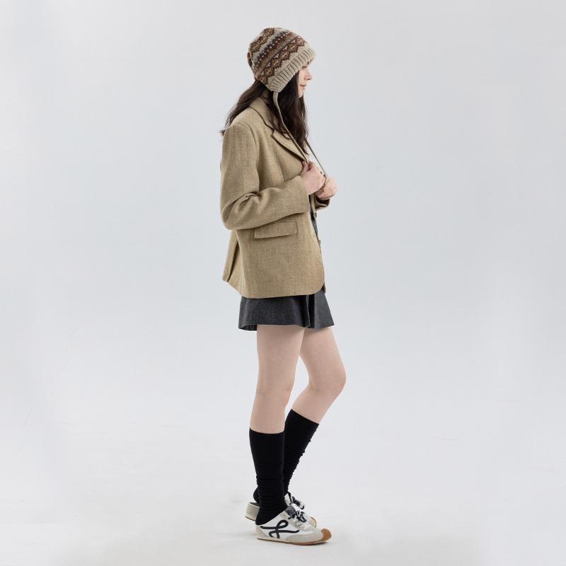 Fair Island knitted straps, bags, caps, sleeves, ear protectors, windproof and warm, men's and women's autumn and winter wool hats, French hats
