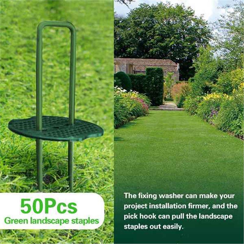 U-Shaped Ground Stakes Landscape Staples U-Shaped Weed Control Ground Stakes Fixed Pegs Weed Barrier Cloth Ground Nail