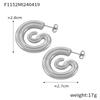 European & American C-Shaped Geometric Stud Earrings - Gold-Plated Titanium Steel Niche Design for Women