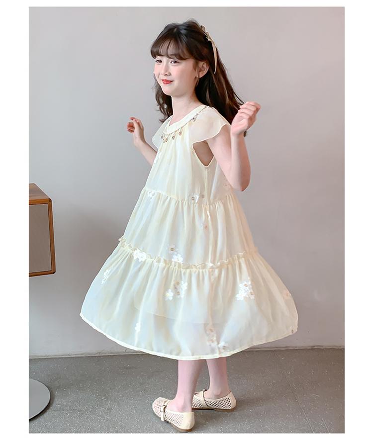 Girls' Dress Summer Dress New Summer Chiffon Elegant Princess Dress Summer Thin Girl Children's Dress