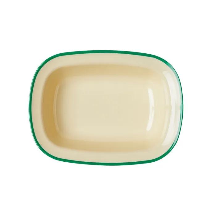 Avocado Rand Rechteckschale 7 Zoll