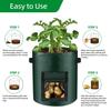 1PC Garden Potato Grow Bag PE Fabrics Gardening Thicken Pot Vegetables Planter Tub with Handles and Access Flap