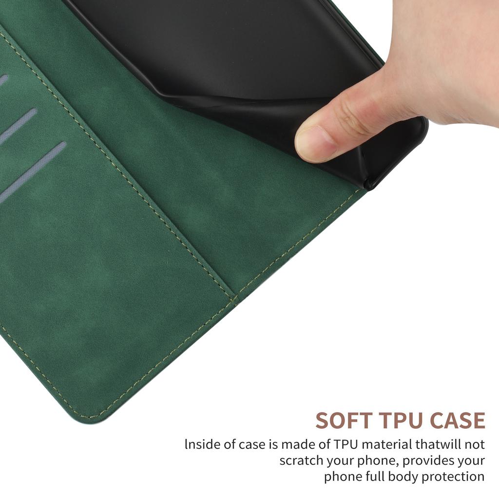 For OnePlus 13T 5G Case Skin Touch Lines Imprinted PU Leather Flip Phone Cover