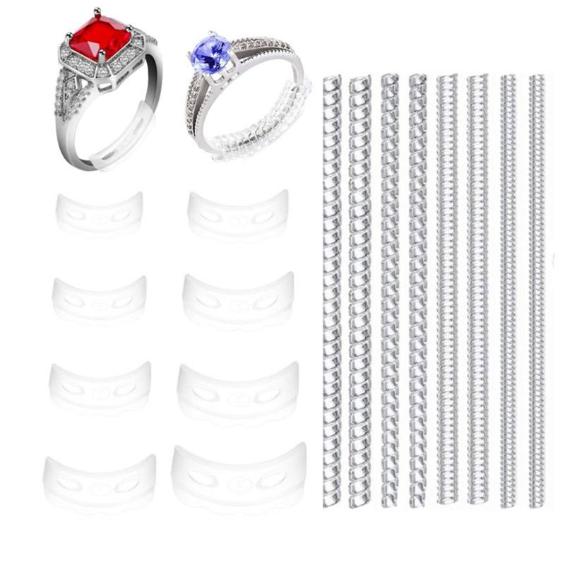 16Pcs Ring Guard Ring Sizer for Loose Rings Ring Size Adjusters for Wedding Rings 4 Style Ring Spacers Spiral Tightener